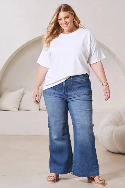 Courtney Crew Neck T-Shirt White