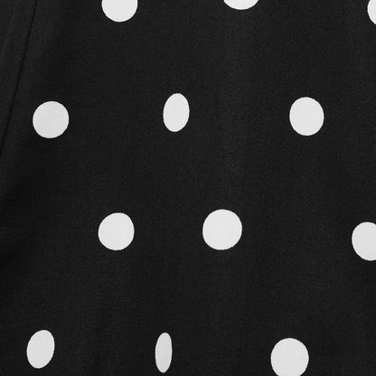 Claudia Flirty Fifties Style Polka Dot Dress In Black & White