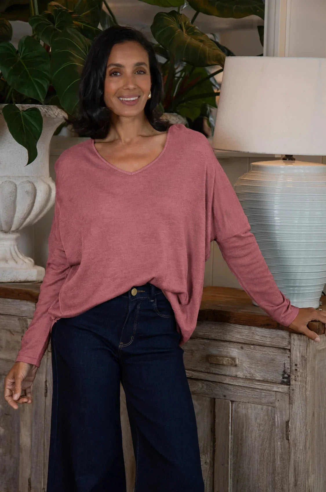 Sadie Fine Knit Jumper Blush