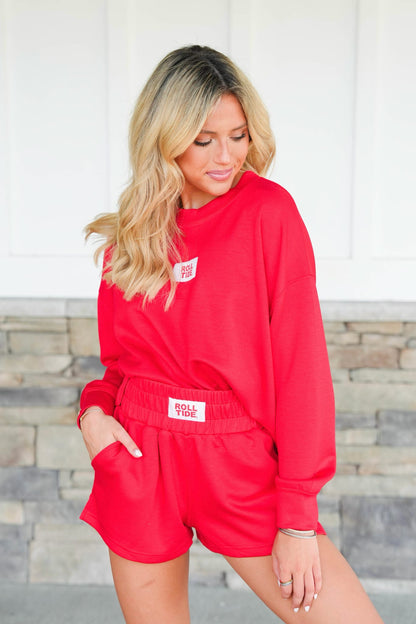 Scarlet & Gold Roll Tide Ava Airy Short