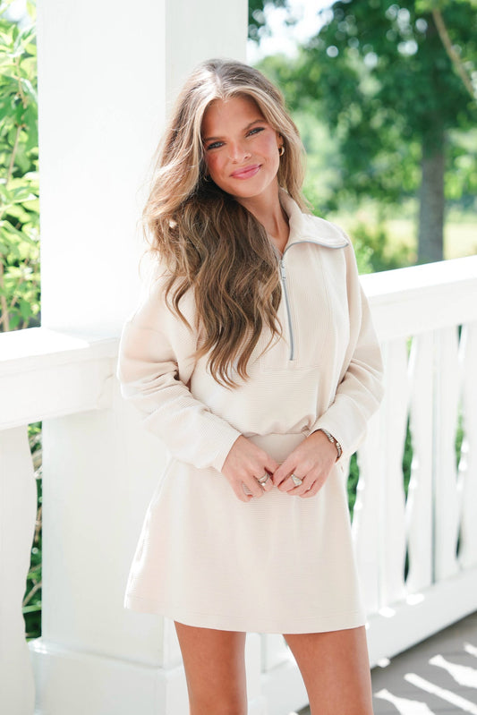 Spanx French Rib Half Zip