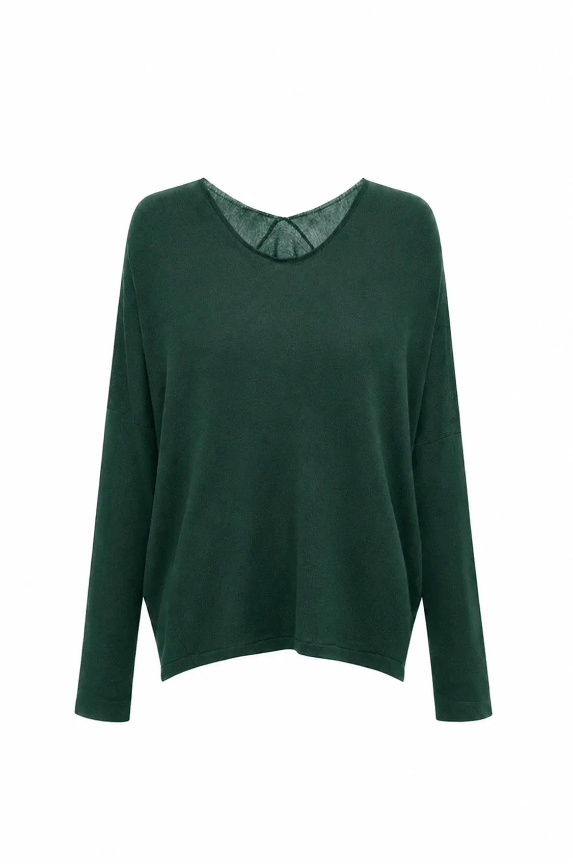 Sadie Fine Knit Jumper Forest Green