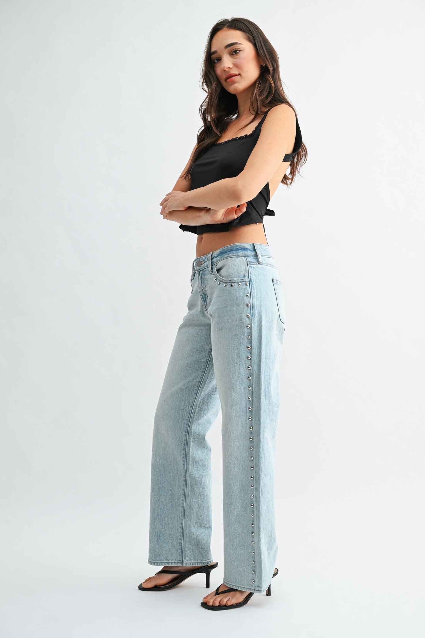 Just Black Denim Studded Jean