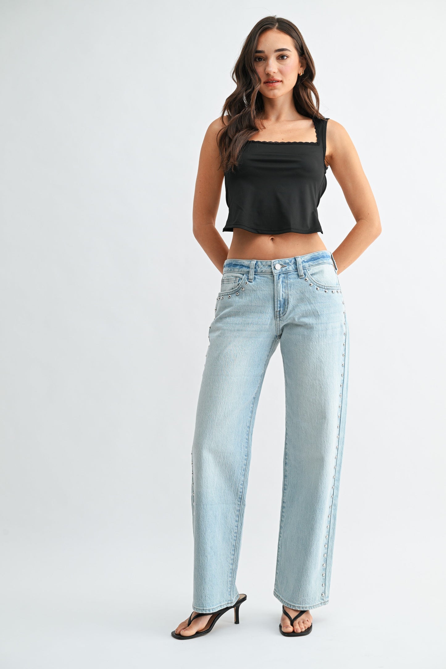 Just Black Denim Studded Jean