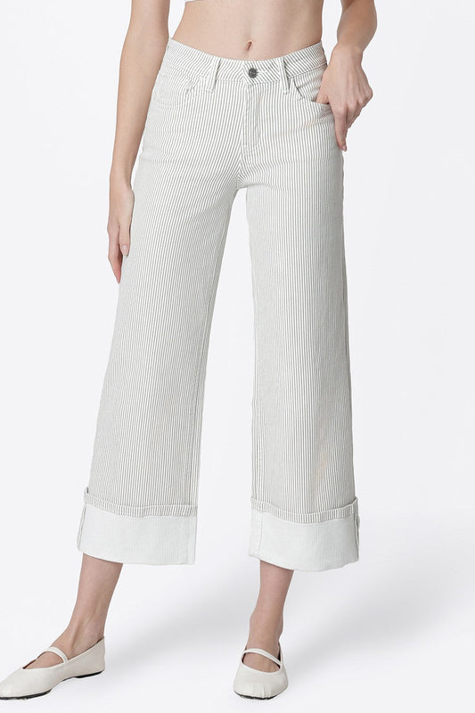 Vevert Striped Cuff Jean
