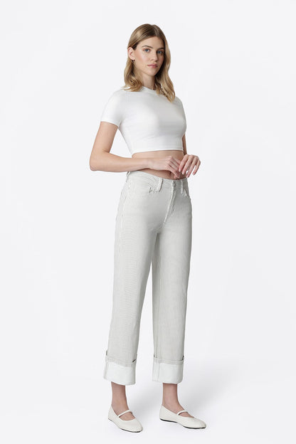 Vevert Striped Cuff Jean