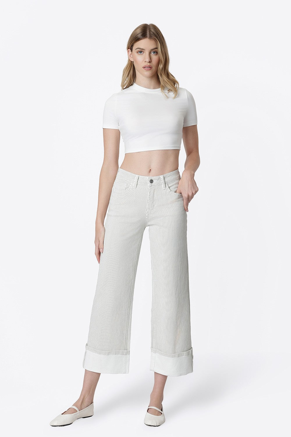 Vevert Striped Cuff Jean