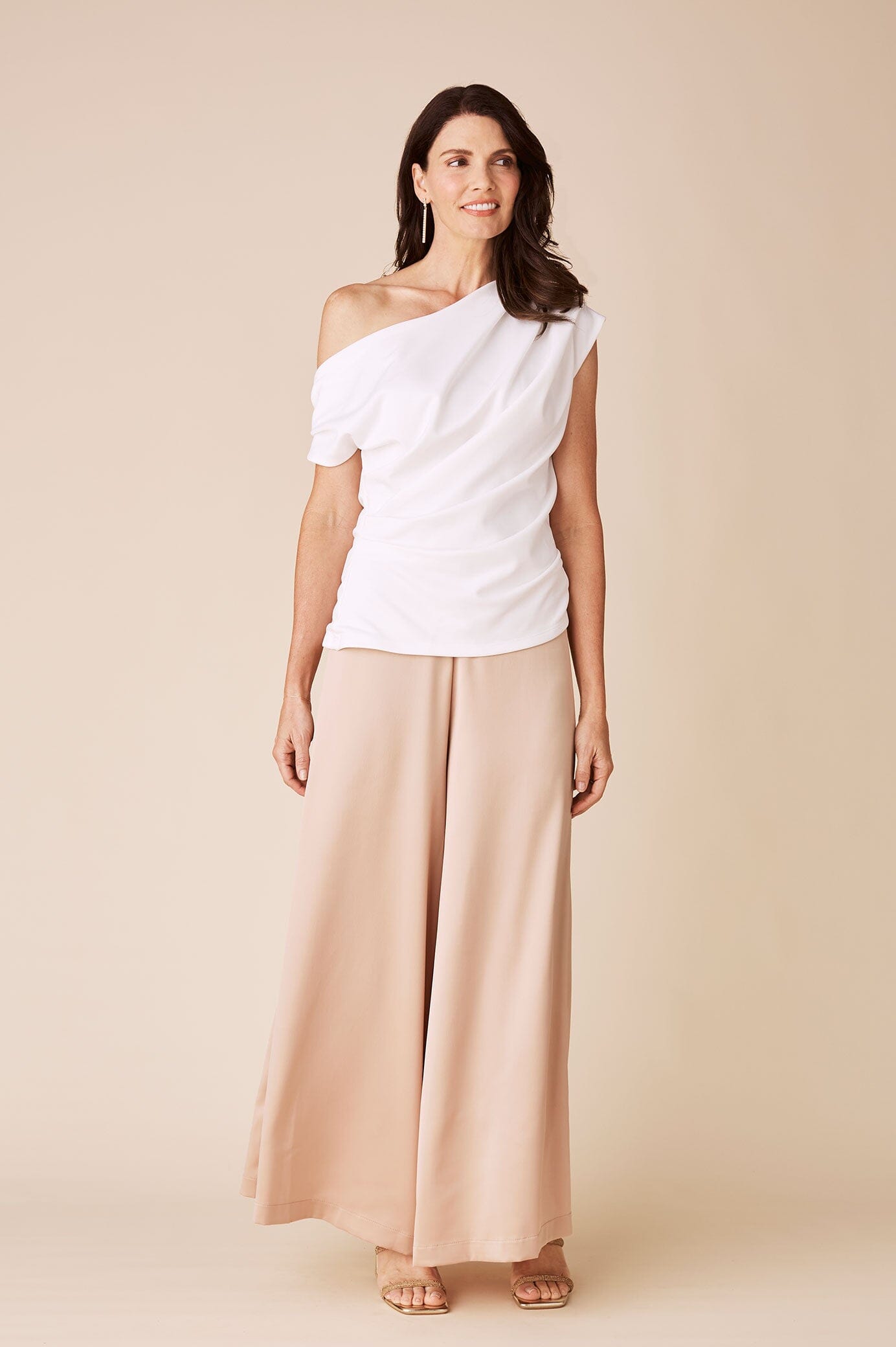 Sloane Wide Leg Pants Champagne