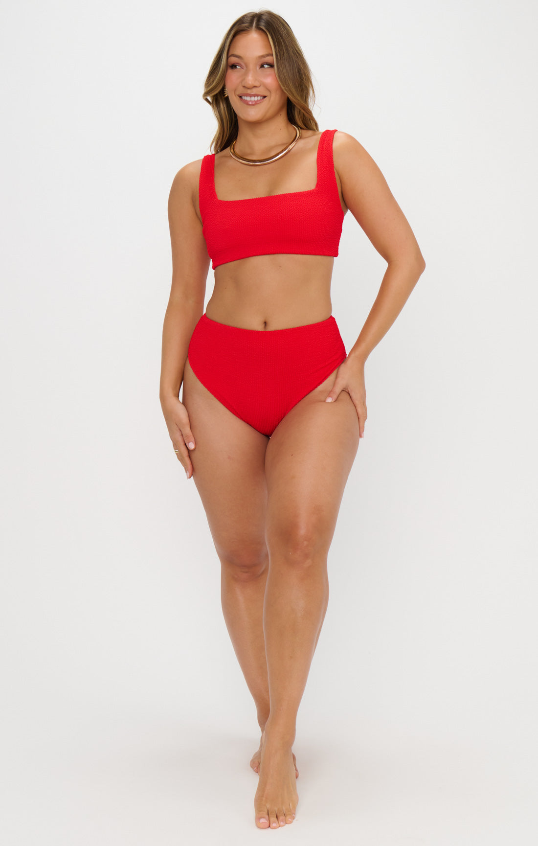 Hot Tub Top ~ Hot Tamale Red Scrunch