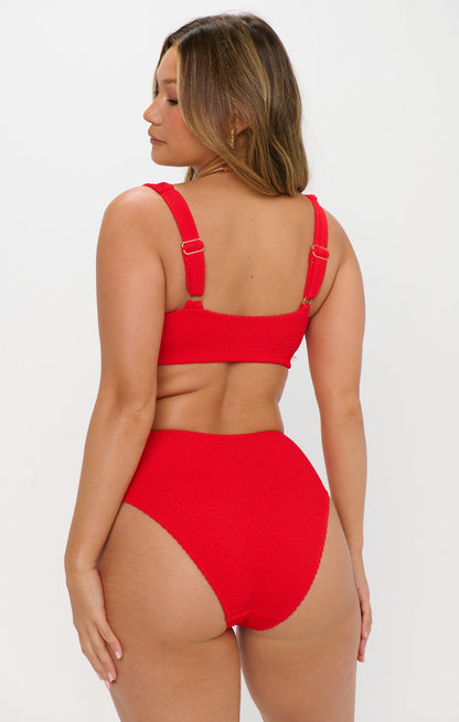 Hot Tub Top ~ Hot Tamale Red Scrunch