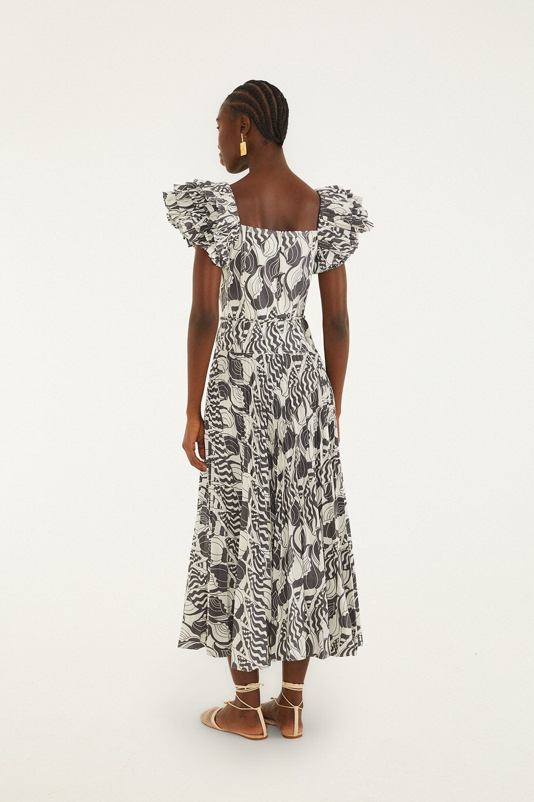 Sand Seashell Serenade Pleated Maxi Dress