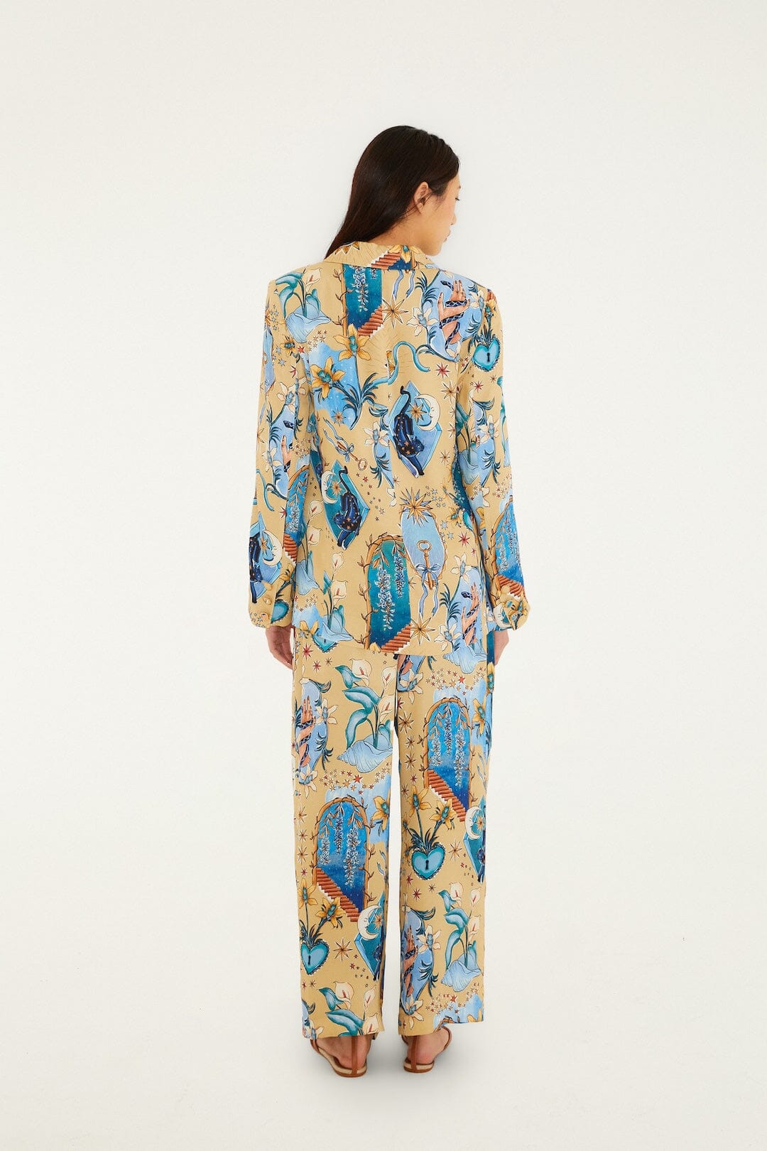 Sand Mystical Wide-Leg  Pants
