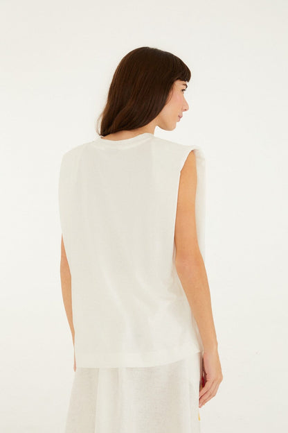 Off-White Birds On Branch Embroidered  T-Shirt