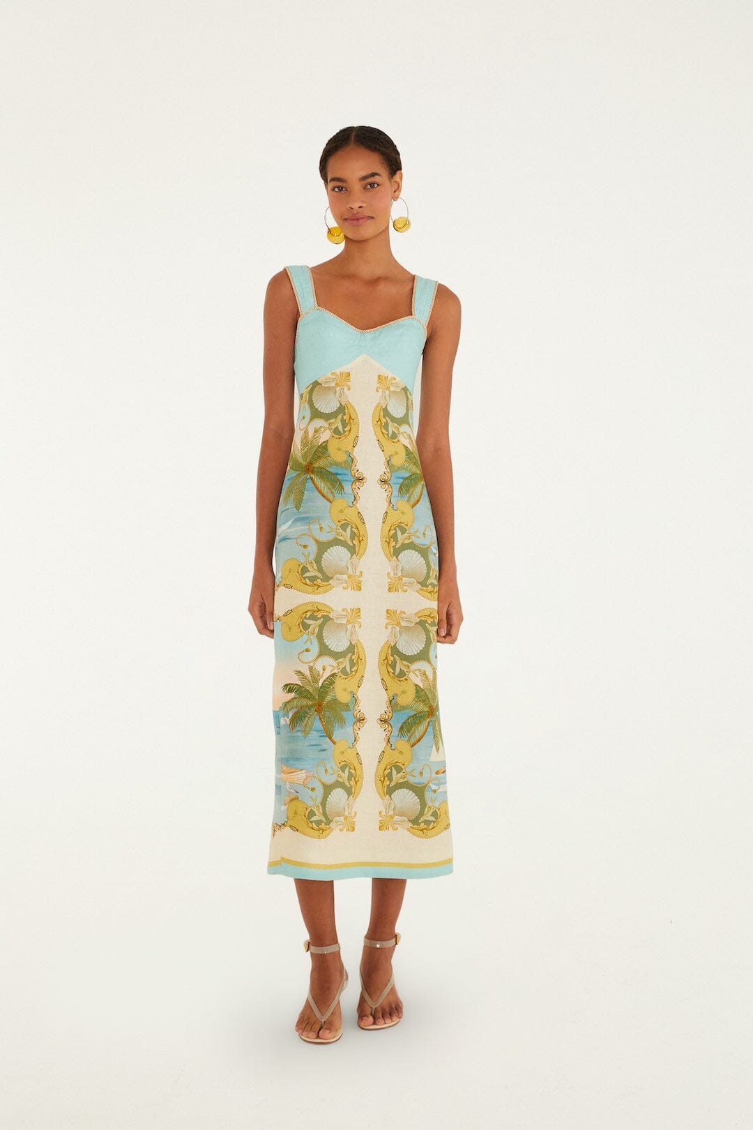 Multicolor Royal Sea Maxi Dress