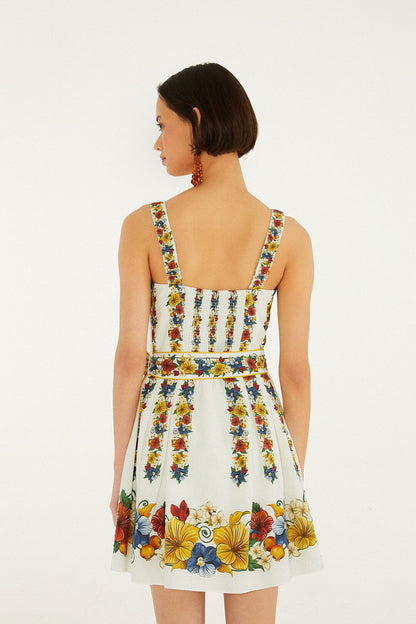 Off-White Tropi Belted Mini Dress