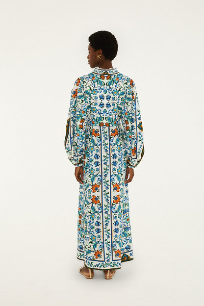 Off-White Flora Tile Maxi Dress