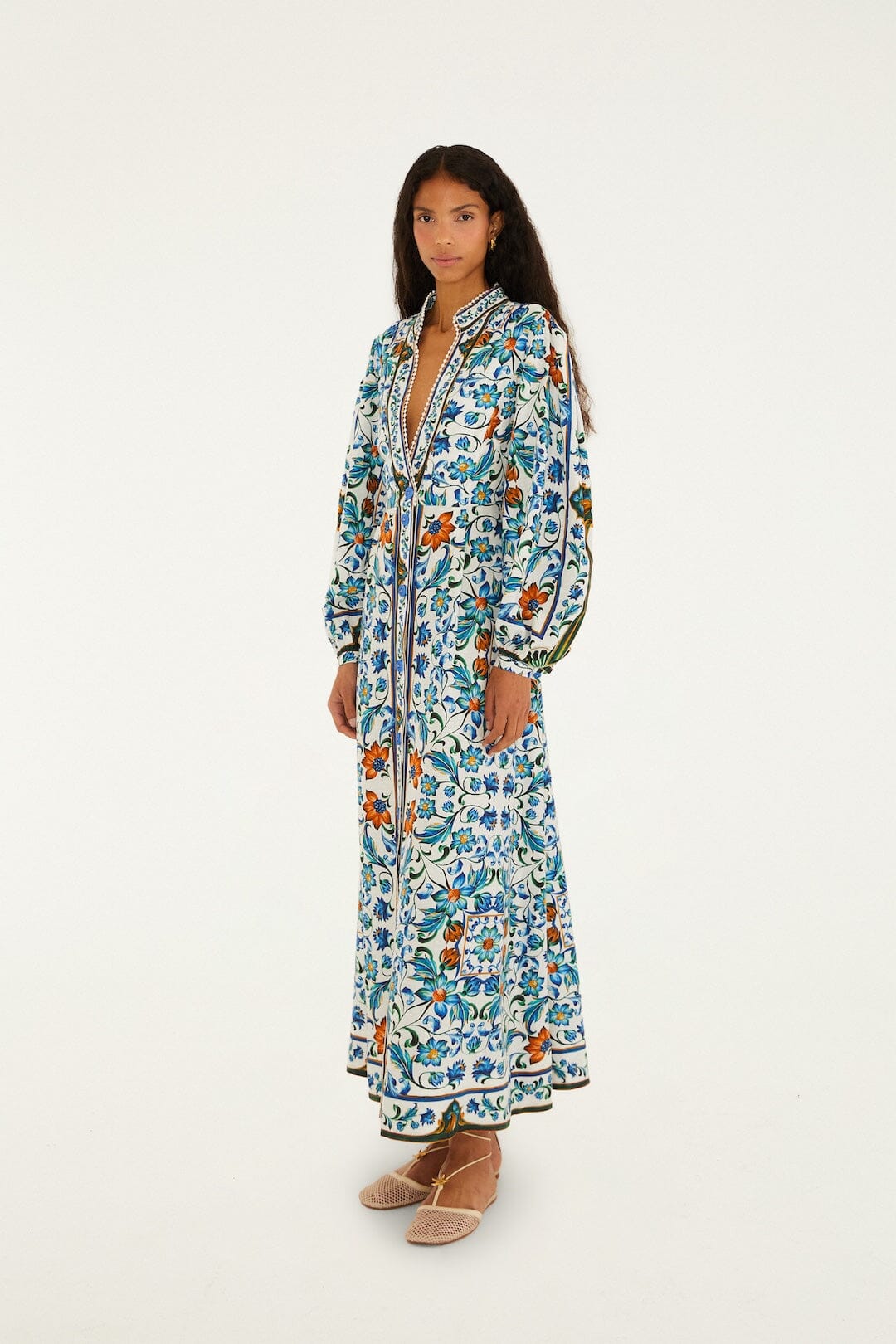 Off-White Flora Tile Maxi Dress