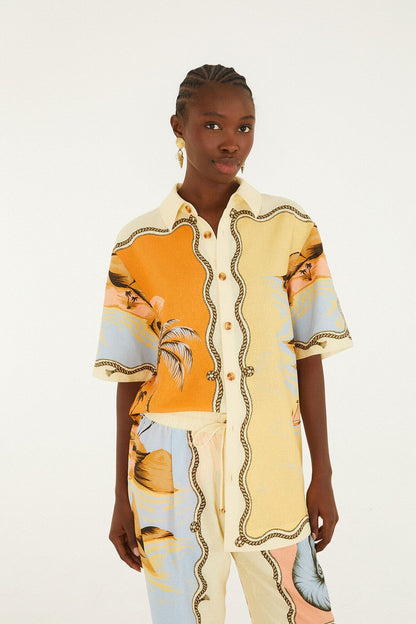 Multicolor Rio Souvenir Scarves Shirt