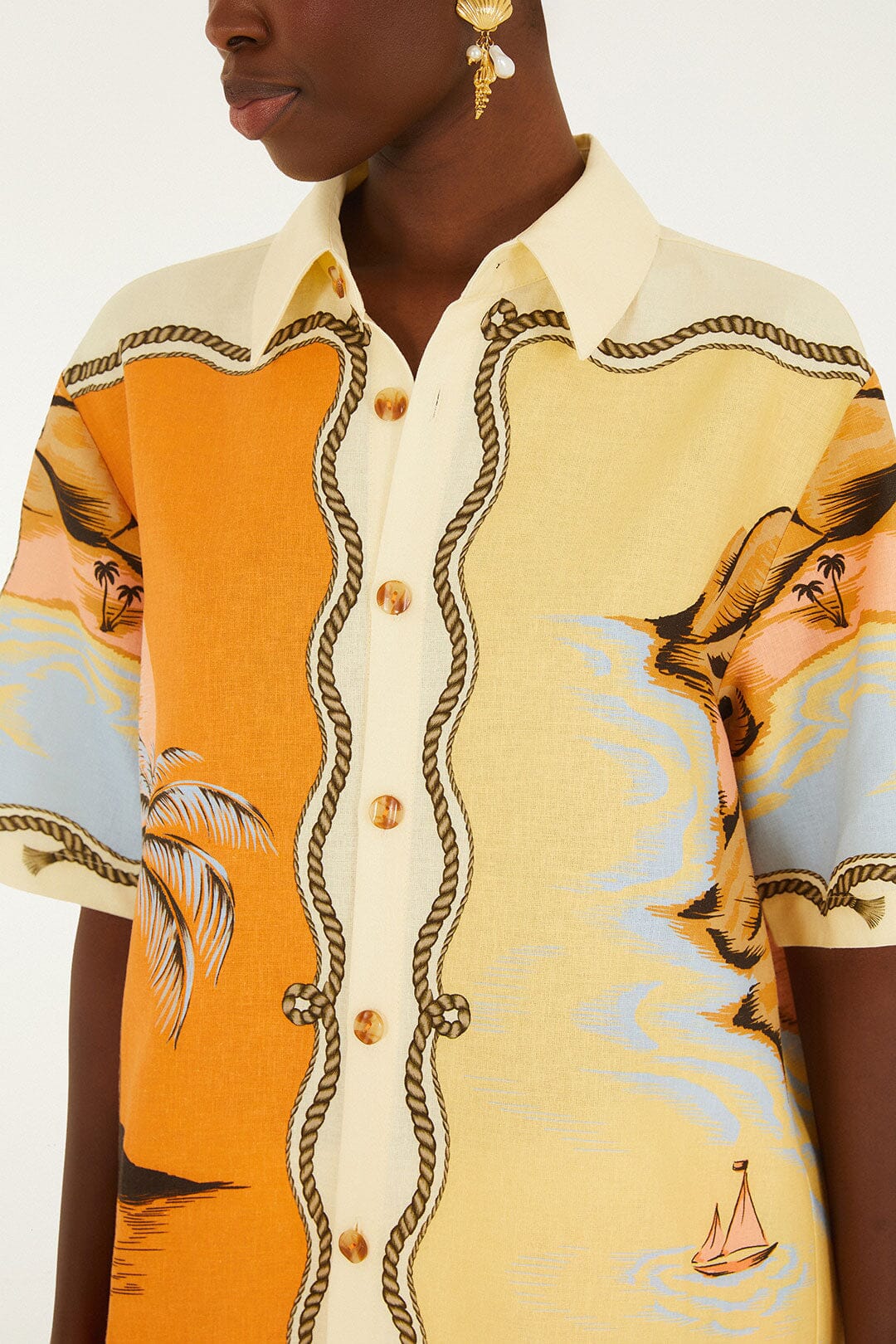 Multicolor Rio Souvenir Scarves Shirt
