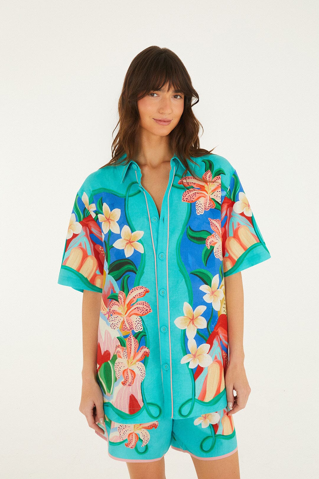 Multicolor Garden Of Life Scarf Shirt
