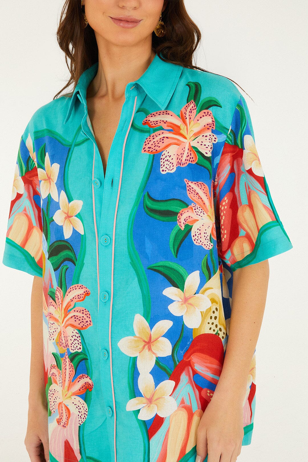 Multicolor Garden Of Life Scarf Shirt