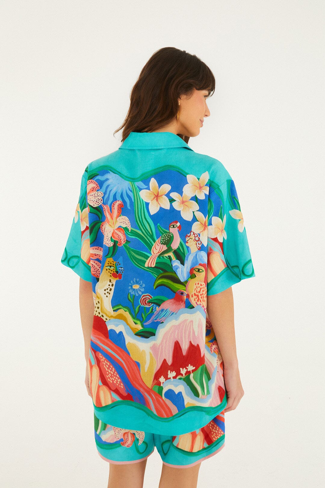 Multicolor Garden Of Life Scarf Shirt