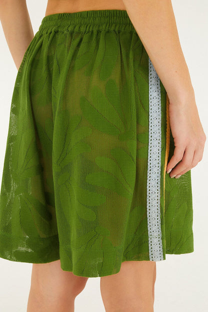 Green Brasil Samba Lace Shorts