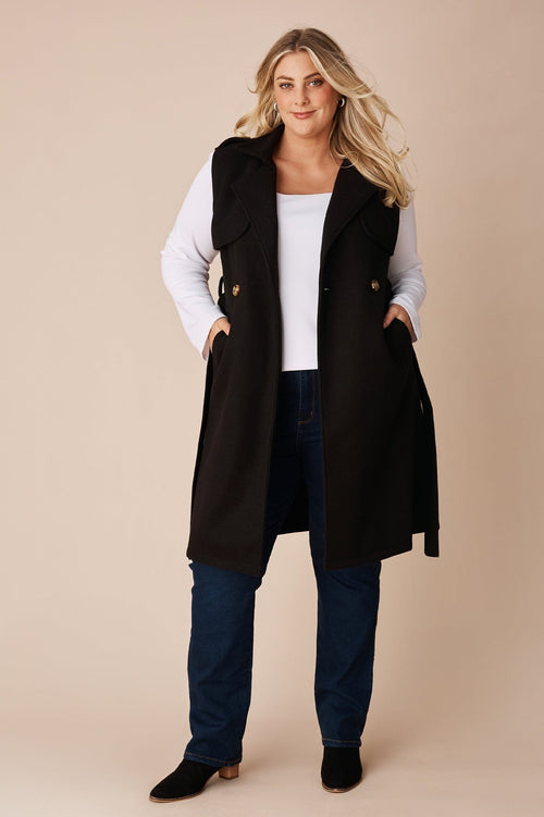 Tyra Sleeveless Jacket Black