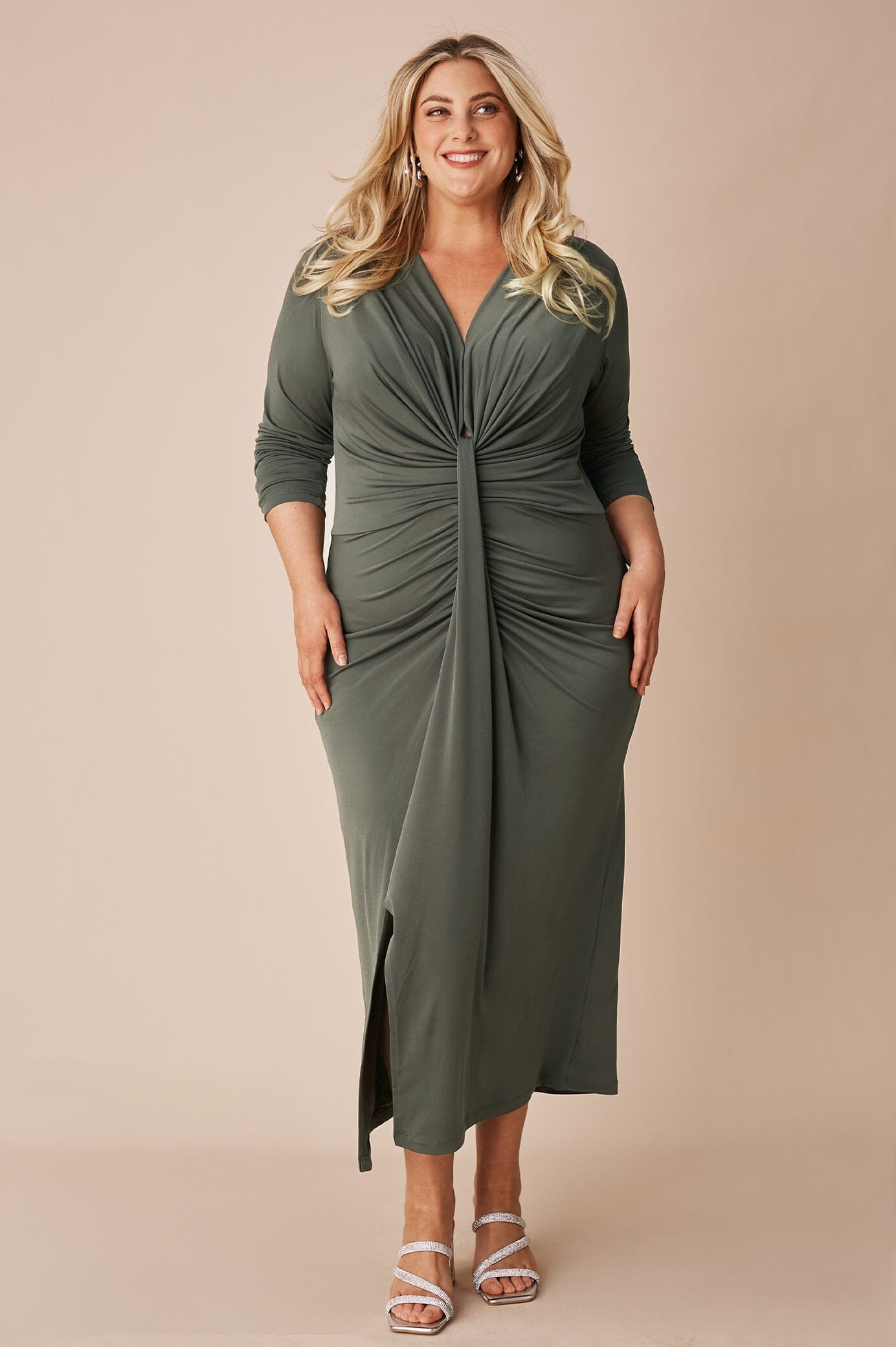 Kristen Long Sleeve Dress Sage