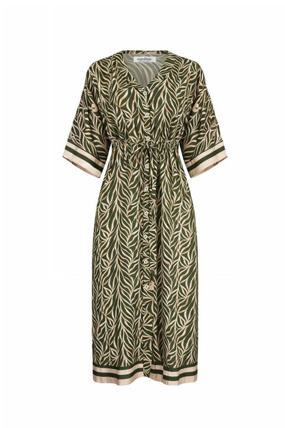 Natalia Short Sleeve Dress in Olive