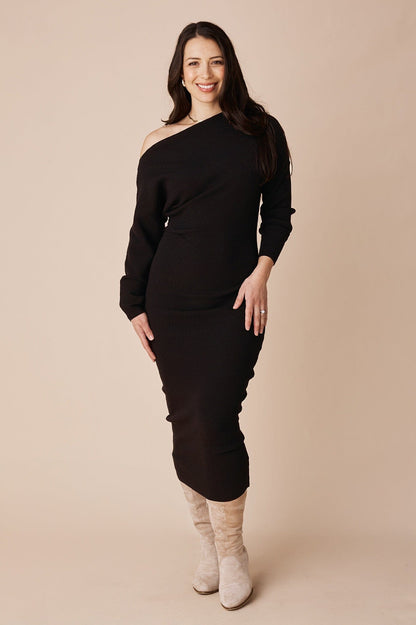 Reagan Long Sleeve Dress Black