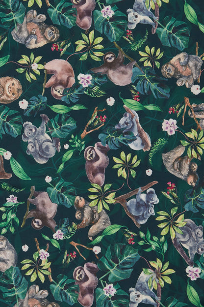 Amanda Koala & Sloth Green Flared Dress