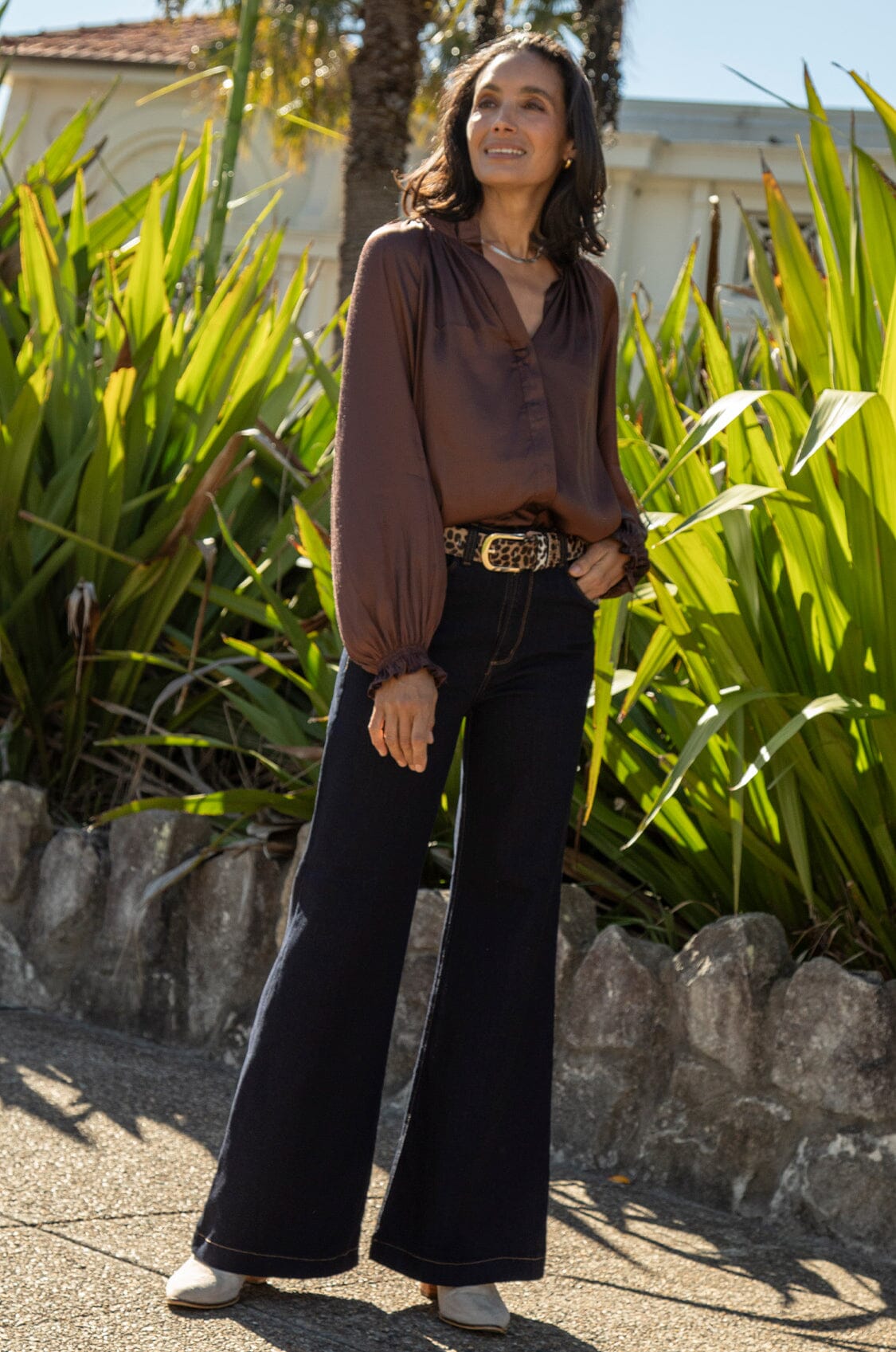 Sierra Long Sleeve Top Brown