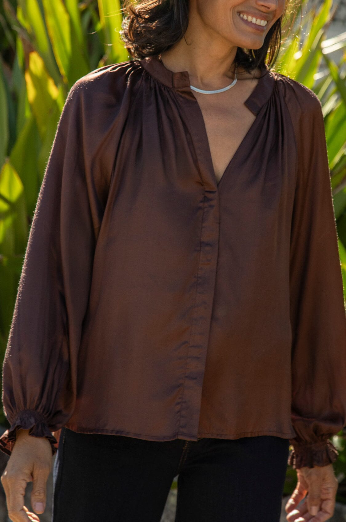 Sierra Long Sleeve Top Brown
