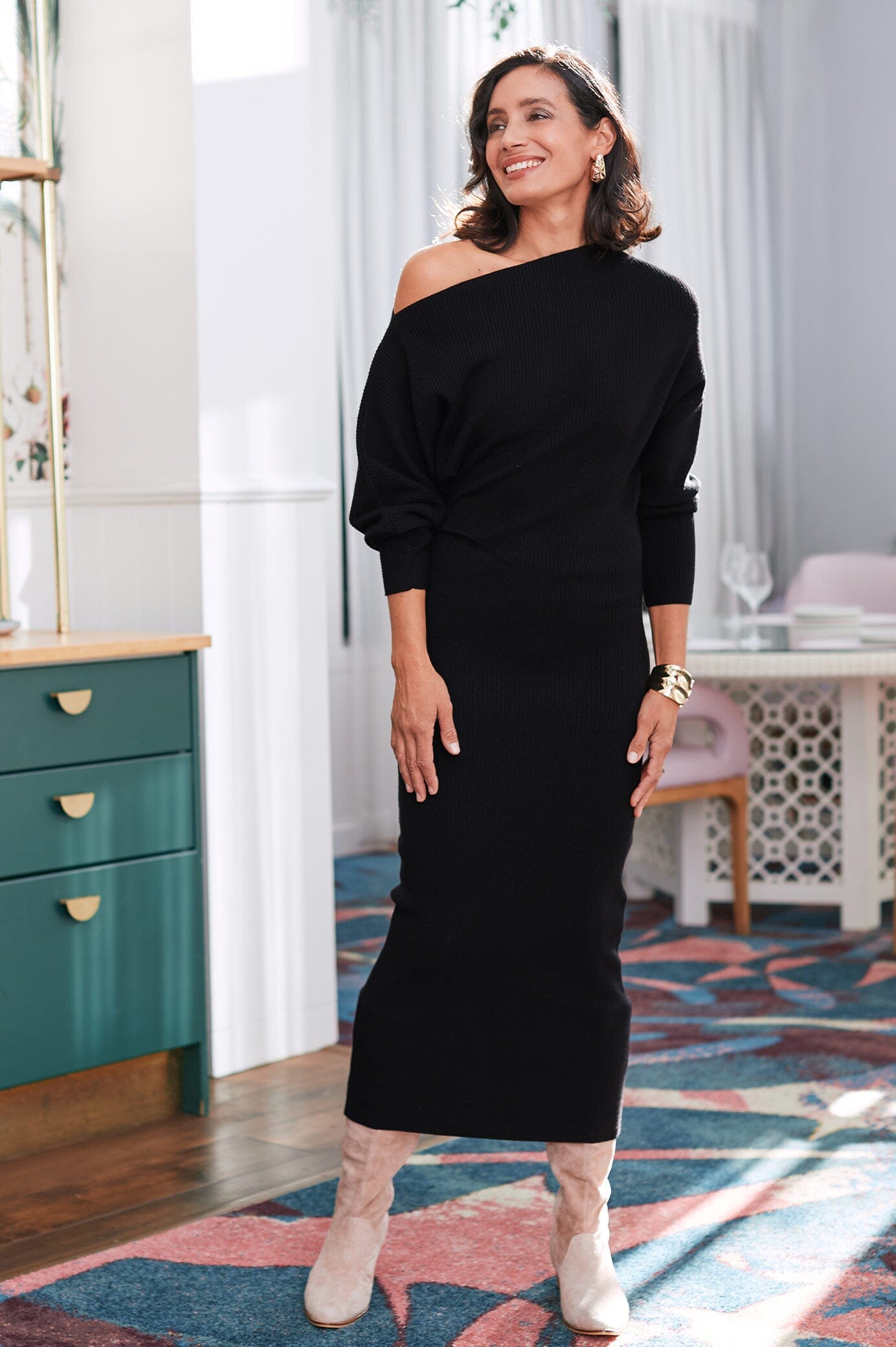 Reagan Long Sleeve Dress Black