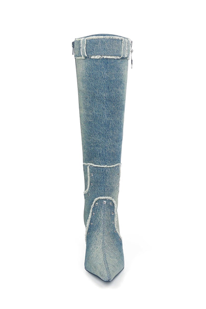 Cindy Denim Boots