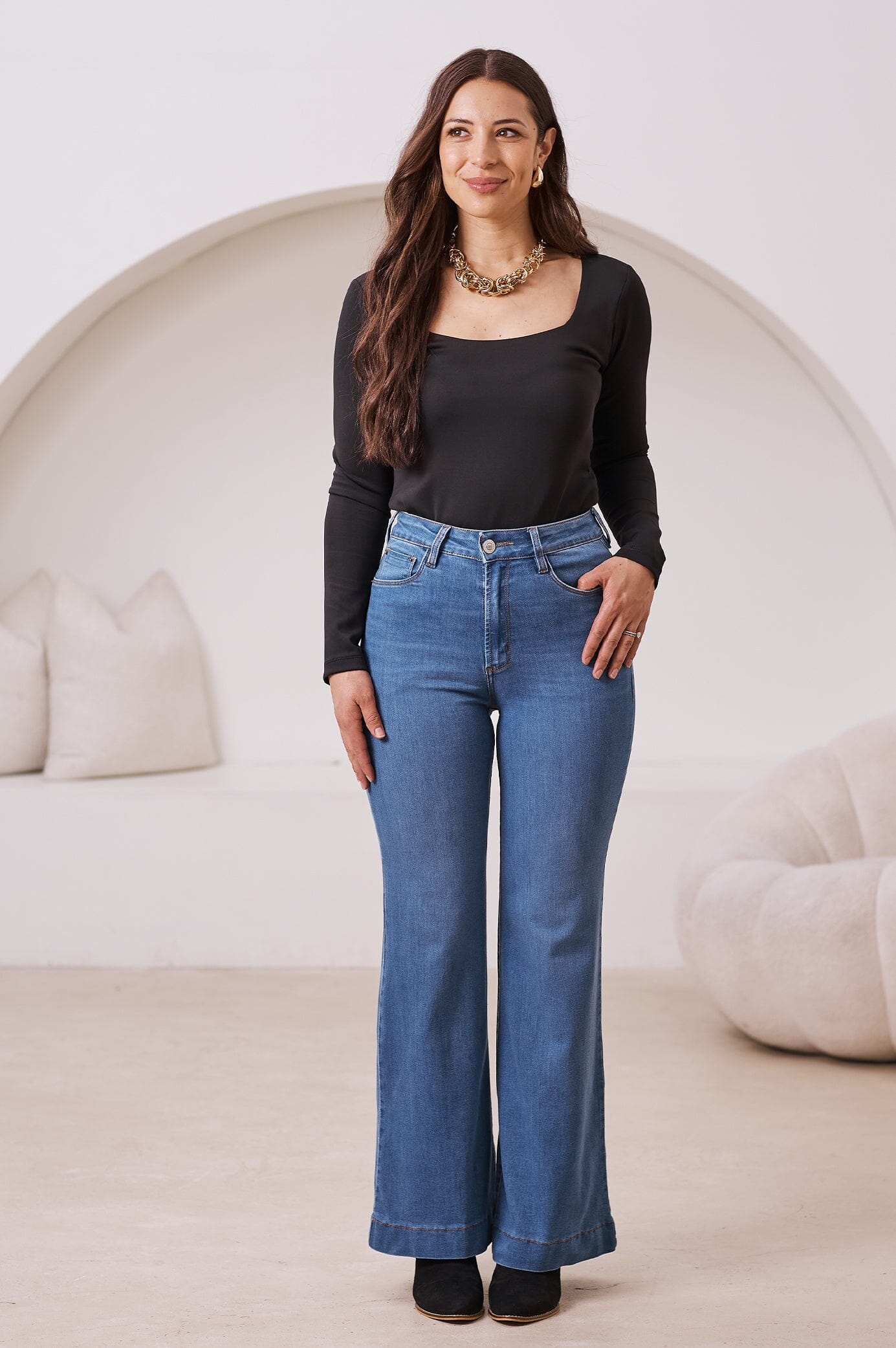 Sam Flared Leg Denim Jeans