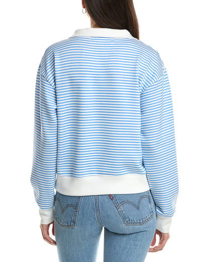 Striped Cloud Fleece Quarter Zip