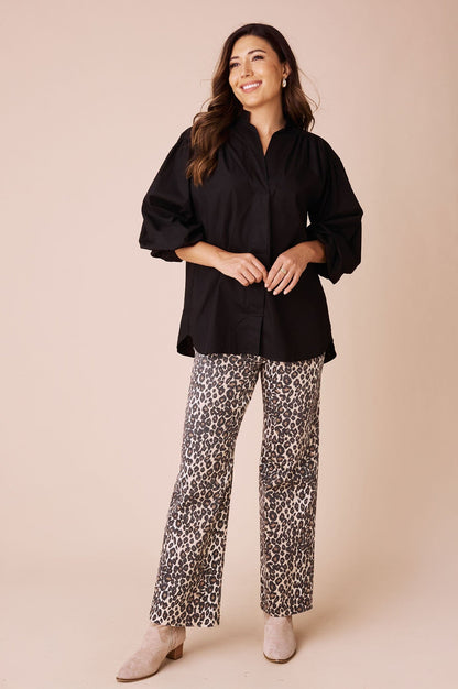 Makayla Long Sleeve Top Black
