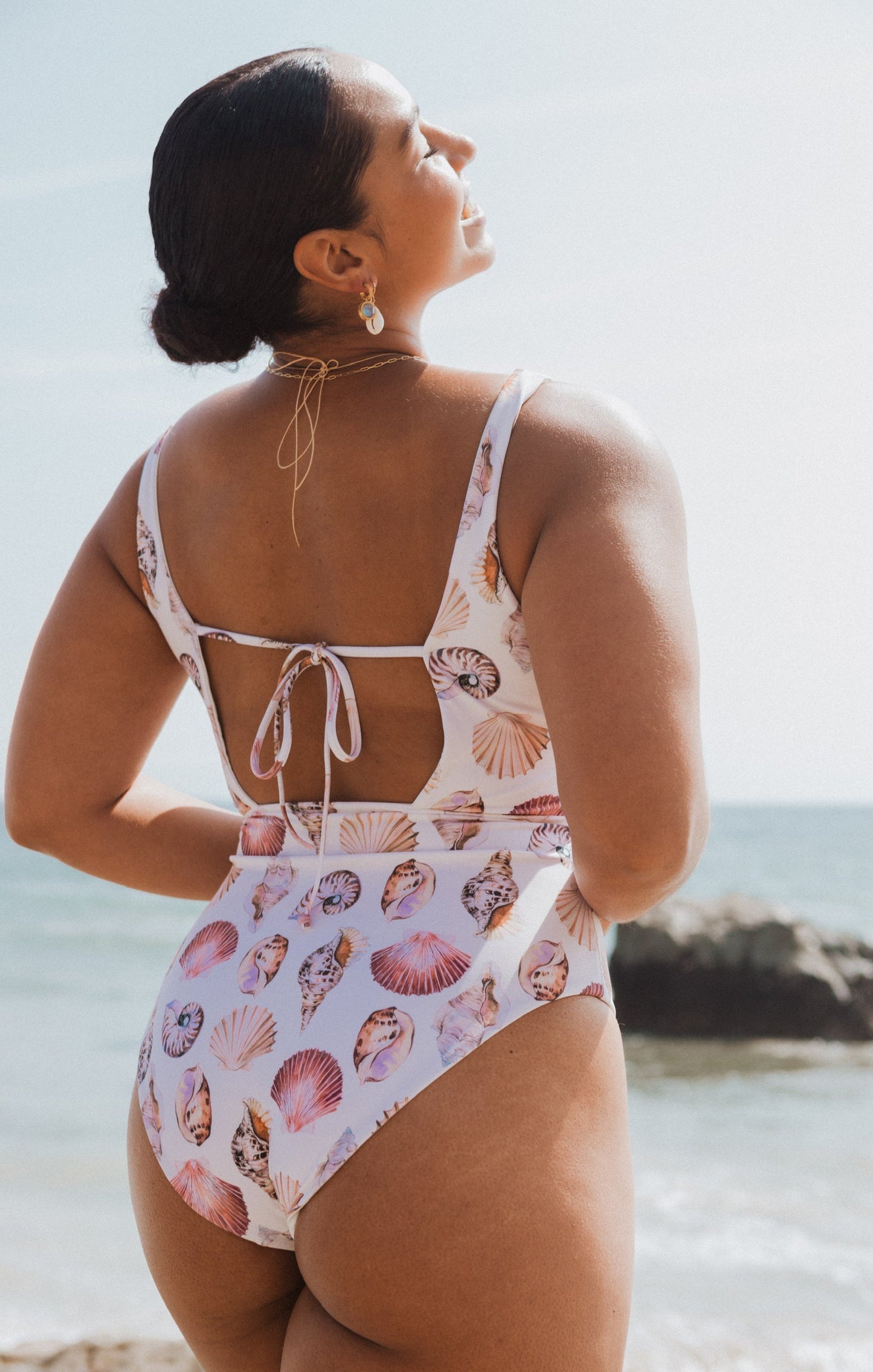 Summer One Piece ~ White Shells