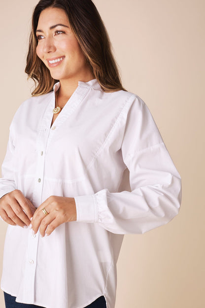 Elaine Long Sleeve Top White