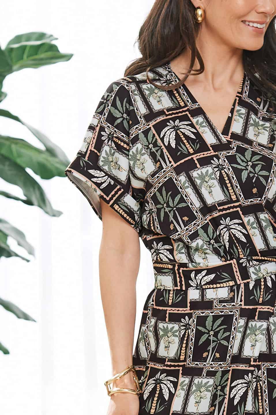 Jude Short Sleeve Jumpsuit in Maui Print