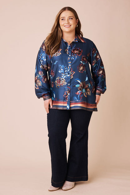 Louise Long Sleeve Collared Top