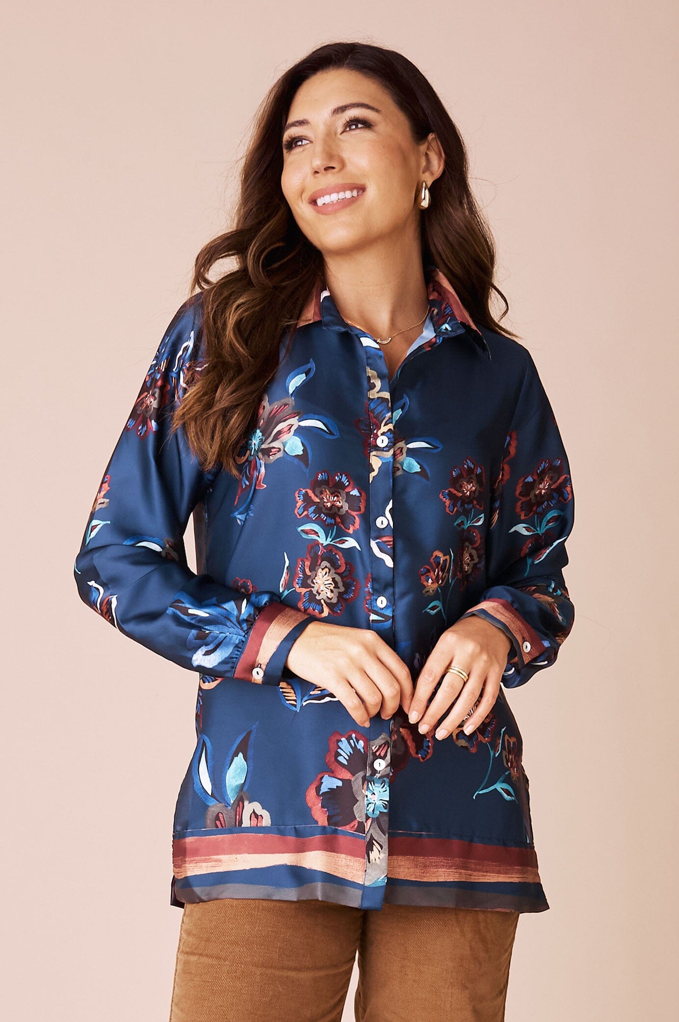 Louise Long Sleeve Collared Top