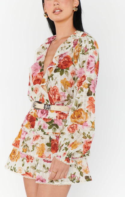 Nat Skort ~ Ivory Hillside Floral