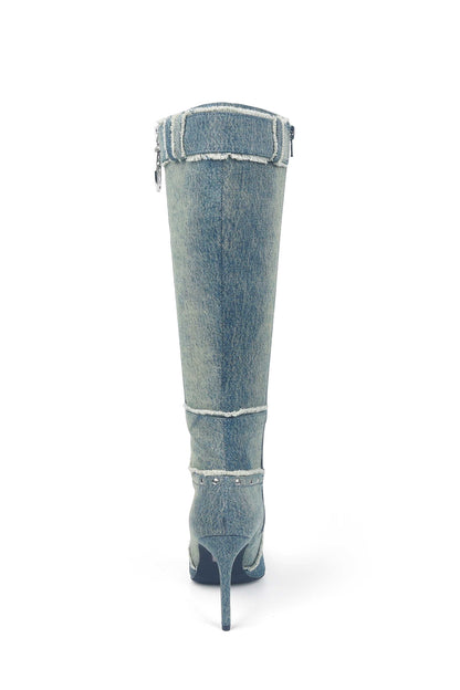 Cindy Denim Boots