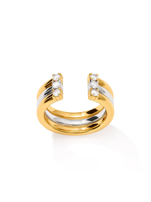 TRIPLE - Ring • Color: 18K Yellow Gold