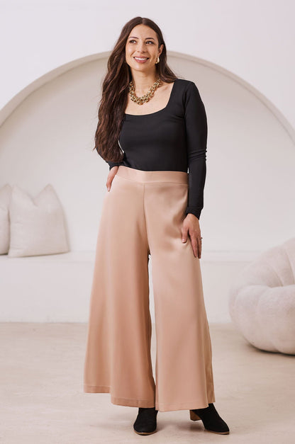 Sloane Wide Leg Pants Champagne