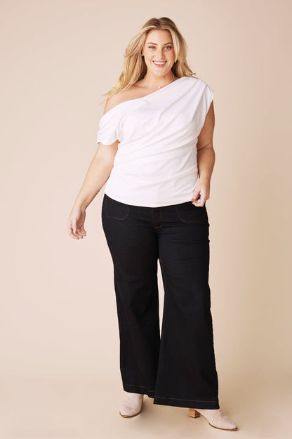 Maddy Wide Leg Dark Denim Jeans