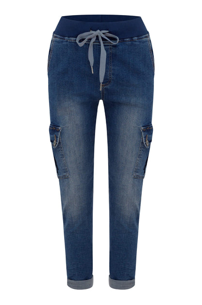 Leslie Jogger Dark Denim Blue